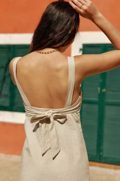 Robes & Combinaisons|LA PETITE ÉTOILE Robe Midi Skylar Beige