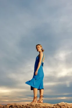 Robes & Combinaisons|LA PETITE ÉTOILE Robe Midi Skylar Bleu