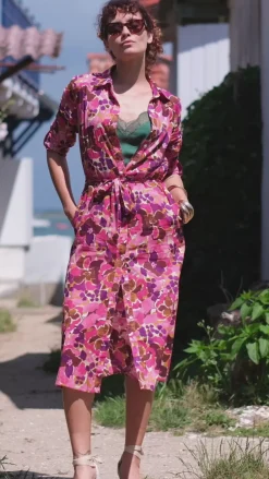 Robes & Combinaisons|LA PETITE ÉTOILE Robe Miraya Rose