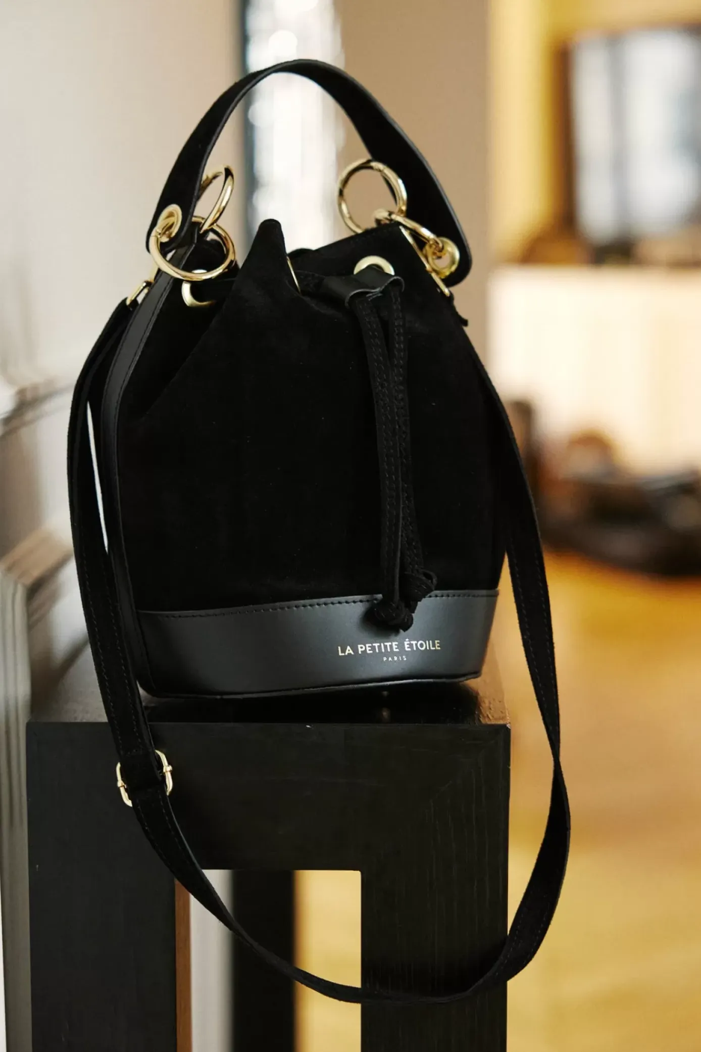 Accessoires|LA PETITE ÉTOILE Sac Bourse Wood Noir
