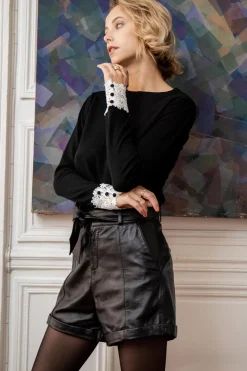 Jupes & Shorts|LA PETITE ÉTOILE Short Racine Noir