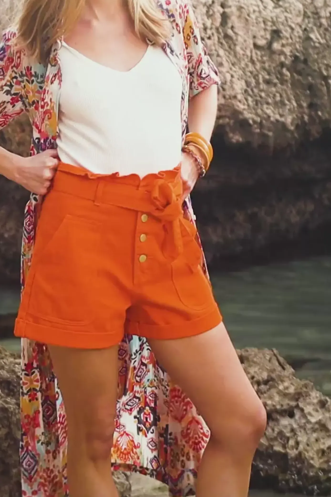 Jupes & Shorts|LA PETITE ÉTOILE Short Viggo Orange