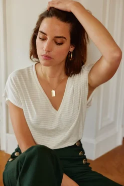 Tops|LA PETITE ÉTOILE T-Shirt Bosco Raye Lurex