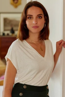 Tops|LA PETITE ÉTOILE T-Shirt Bosco Raye Lurex