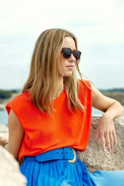 Tops|LA PETITE ÉTOILE T-Shirt Calix Orange