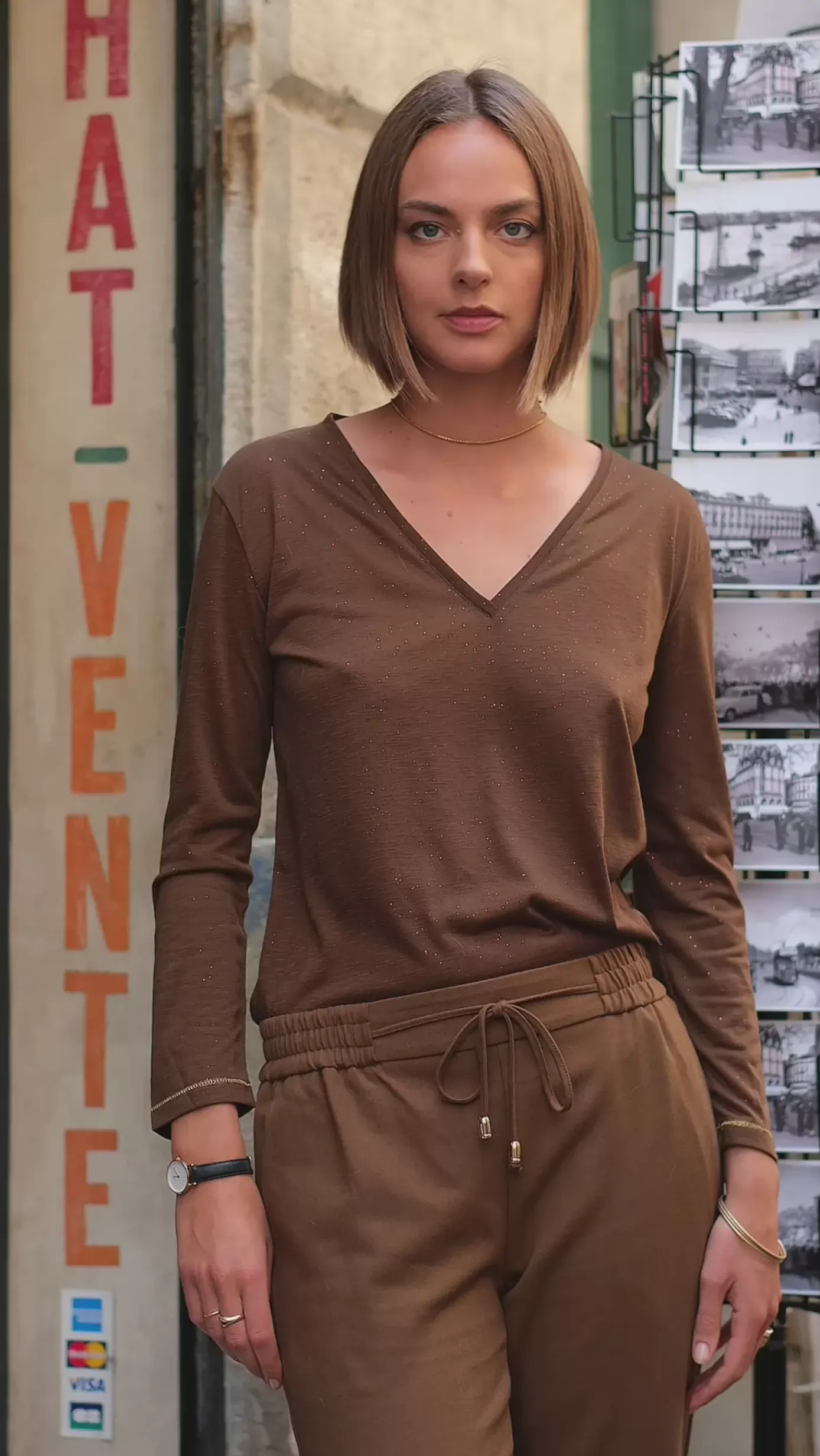 Tops|LA PETITE ÉTOILE T-Shirt Calliopy Choco