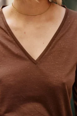 Tops|LA PETITE ÉTOILE T-Shirt Calliopy Choco
