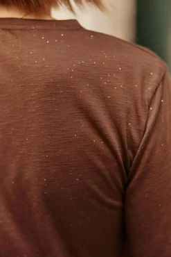 Tops|LA PETITE ÉTOILE T-Shirt Calliopy Choco