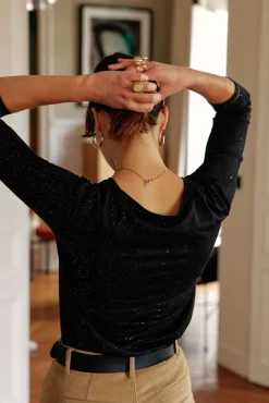 Tops|LA PETITE ÉTOILE T-Shirt Calliopy Noir