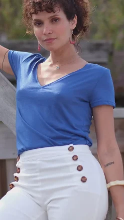 Tops|LA PETITE ÉTOILE T-Shirt Elvie Bleu