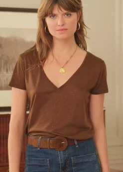 Tops|LA PETITE ÉTOILE T-Shirt Elvie Choco