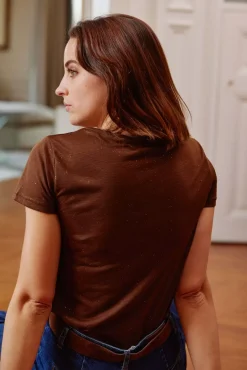 Tops|LA PETITE ÉTOILE T-Shirt Elvie Choco