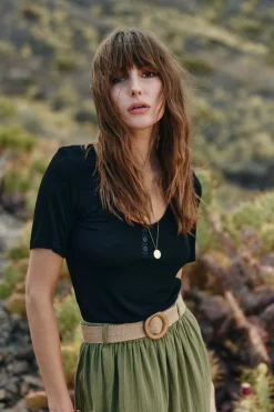 Tops|LA PETITE ÉTOILE T-Shirt Lamiaa Noir