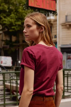 Tops|LA PETITE ÉTOILE T-Shirt Peace Framboise