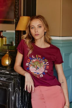 Tops|LA PETITE ÉTOILE T-Shirt Roll-In Framboise