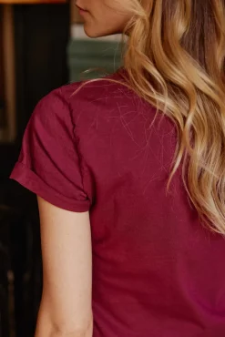 Tops|LA PETITE ÉTOILE T-Shirt Roll-In Framboise