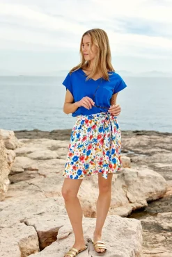 Tops|LA PETITE ÉTOILE T-Shirt Safia Bleu Royal