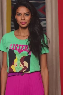 Tops|LA PETITE ÉTOILE T-Shirt Soeurettes Vert