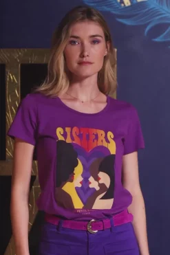 Tops|LA PETITE ÉTOILE T-Shirt Soeurettes Violet
