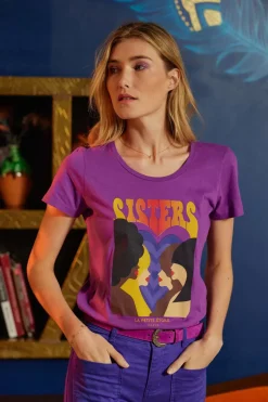 Tops|LA PETITE ÉTOILE T-Shirt Soeurettes Violet